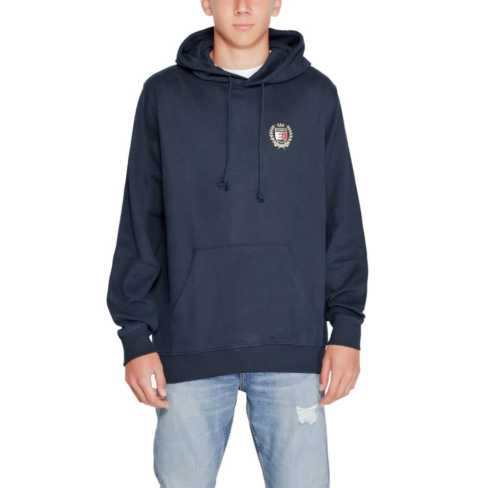 Tommy Hilfiger Jeans Blue Cotton Hoody Tommy Hilfiger Jeans