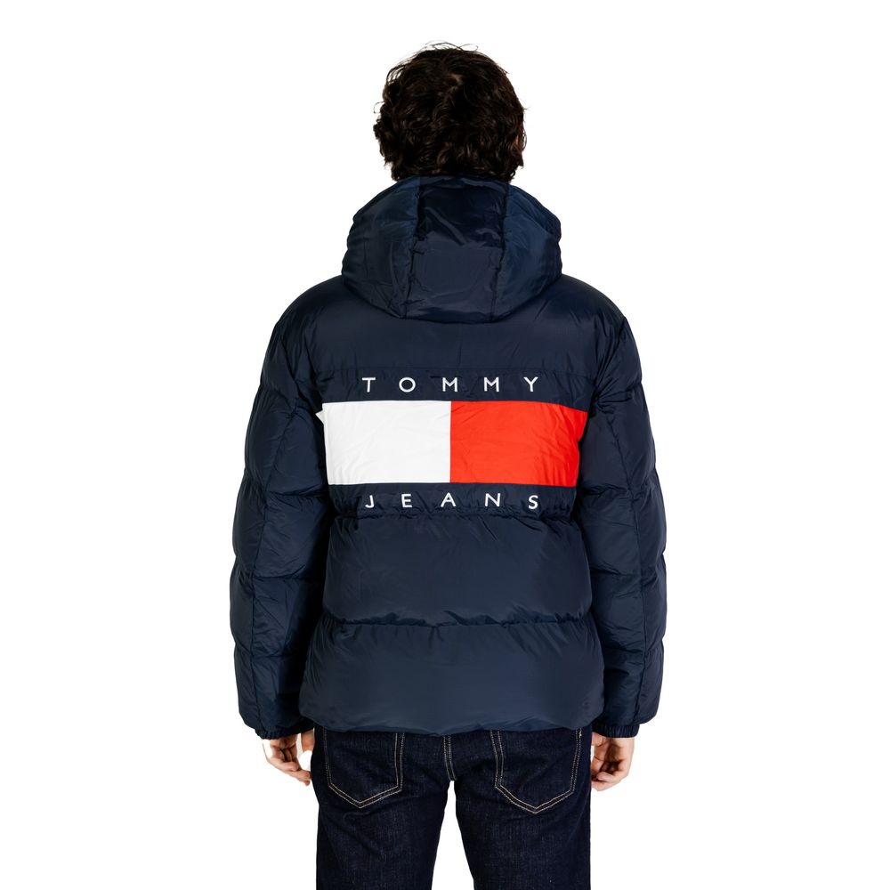 Tommy Hilfiger Jeans Blue Recycled Polyester Jackets & Coat Tommy Hilfiger Jeans