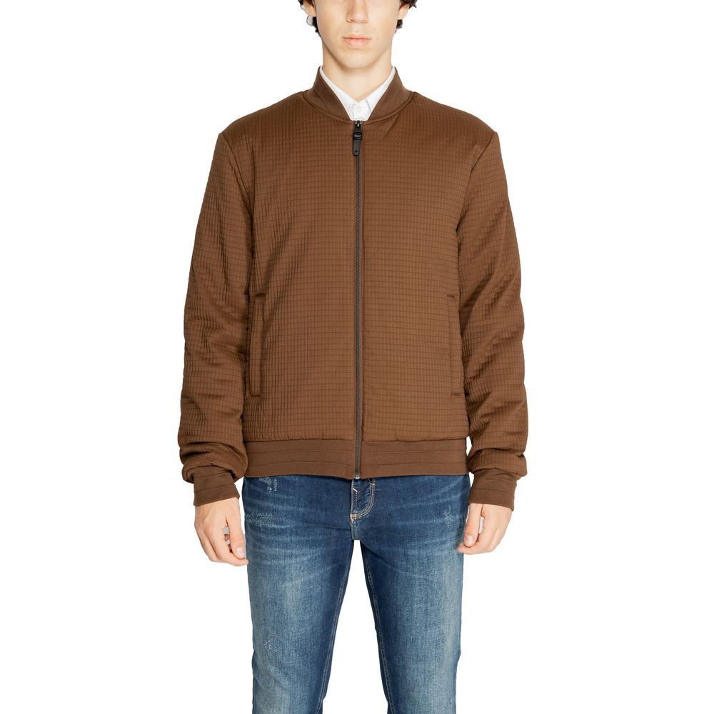 Antony Morato Brown Polyester Jackets & Coat Antony Morato