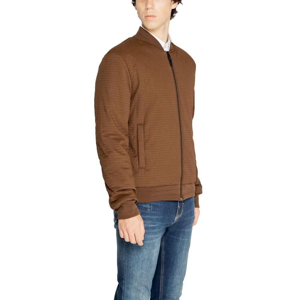 Antony Morato Brown Polyester Jackets & Coat Antony Morato