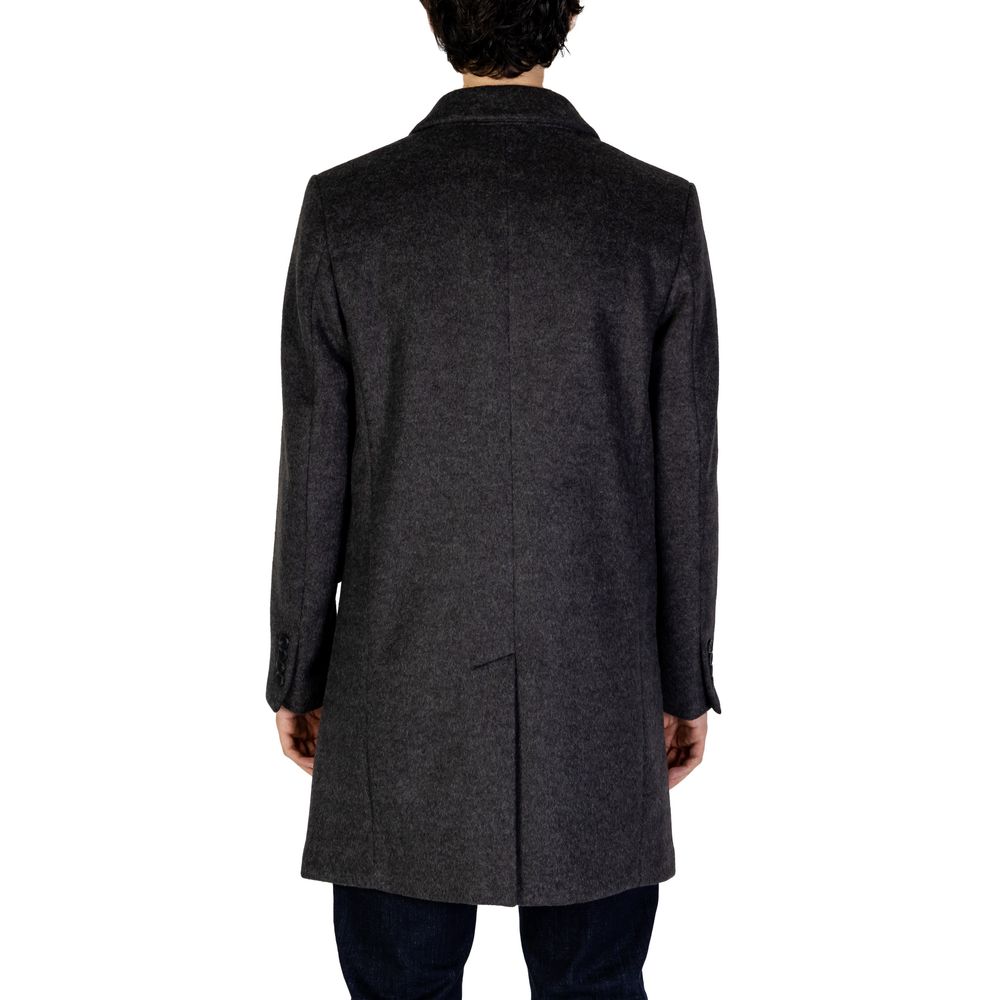 Antony Morato Gray Polyester Coat Antony Morato