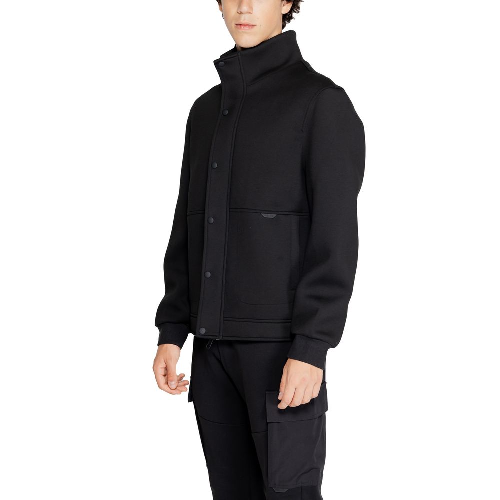 Antony Morato Black Polyester Jackets & Coat Antony Morato