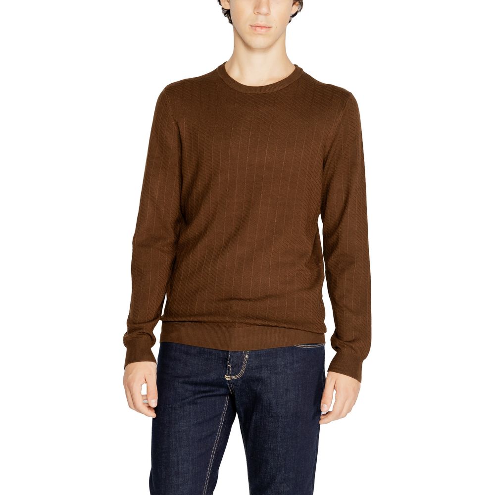 Antony Morato Brown Viscose Sweater Antony Morato