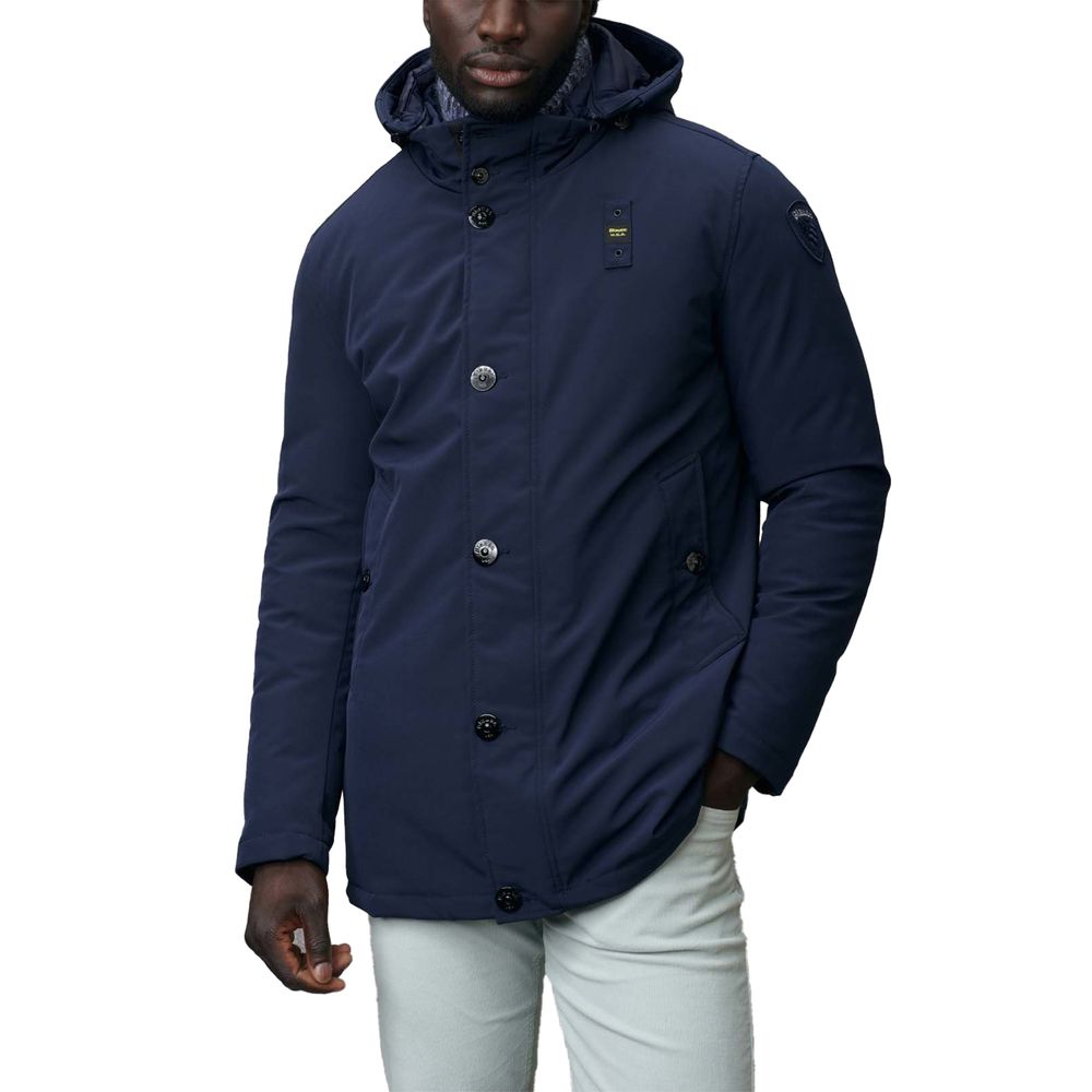 Blauer Blue Polyethylene Parka Blauer