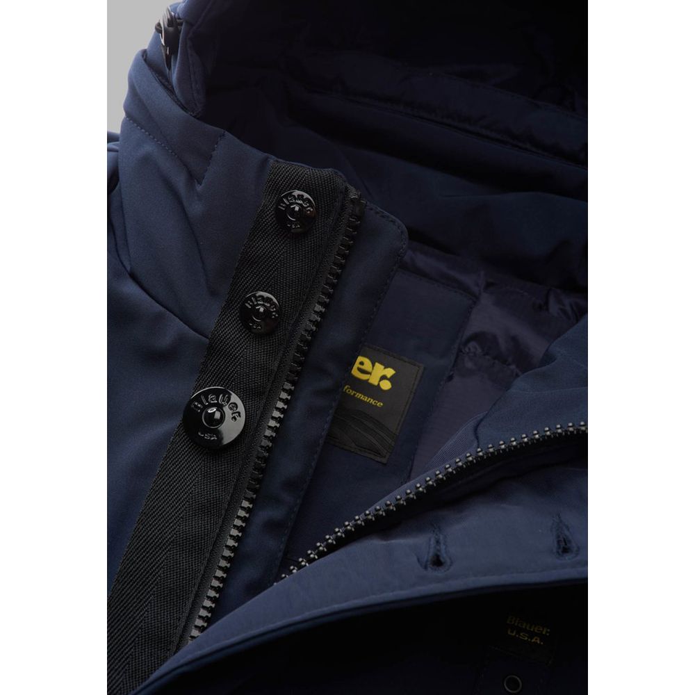 Blauer Blue Polyethylene Parka Blauer
