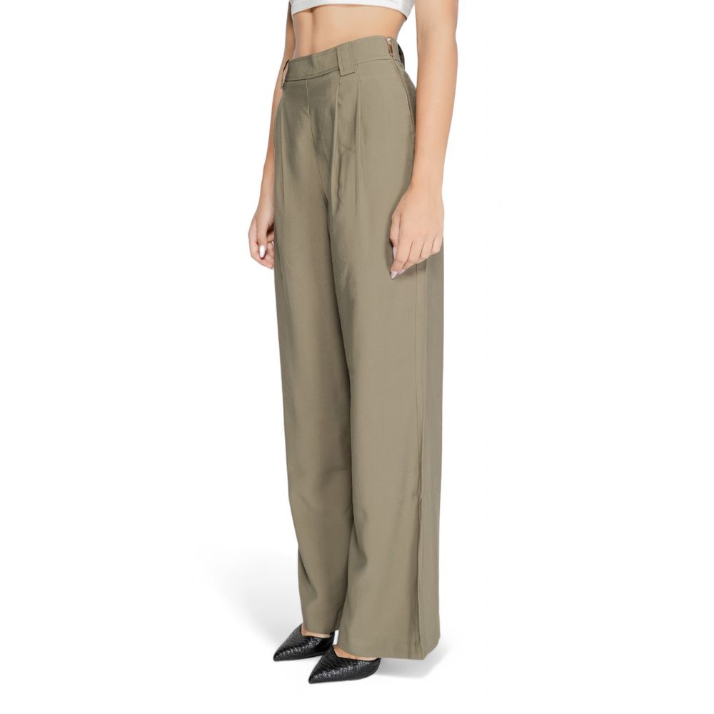 Morgan De Toi Green Cotton Pant Morgan De Toi