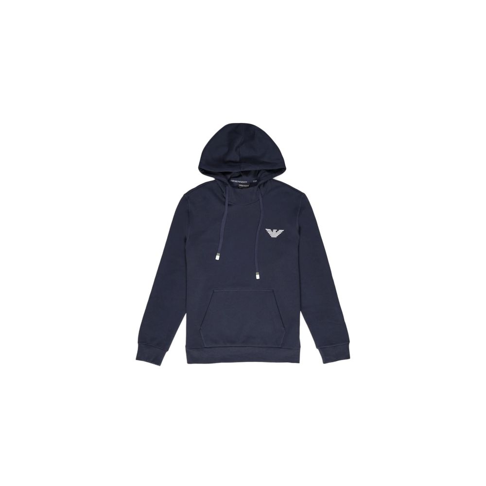Emporio Armani Underwear Blue Cotton Hoody Emporio Armani Underwear