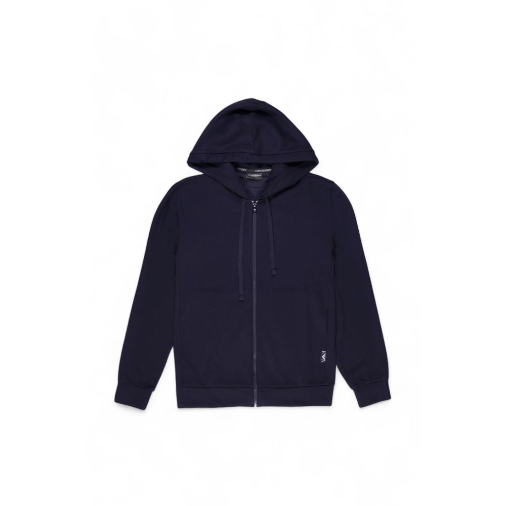 Emporio Armani Underwear Blue Polyester Hoody Emporio Armani Underwear