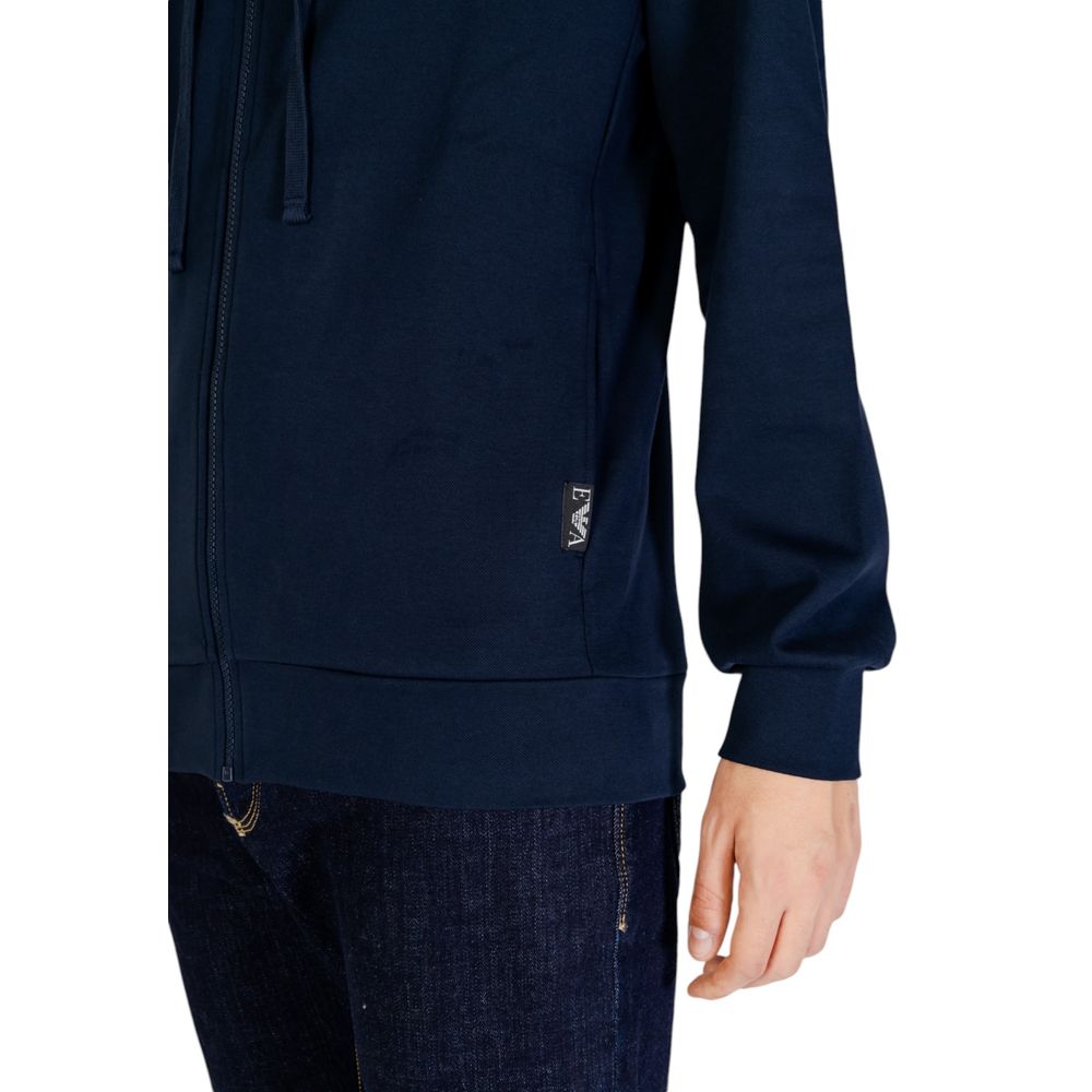 Emporio Armani Underwear Blue Polyester Hoody Emporio Armani Underwear