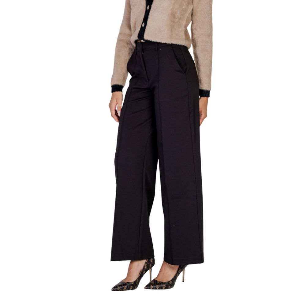ICHI Black Polyester Pant ICHI