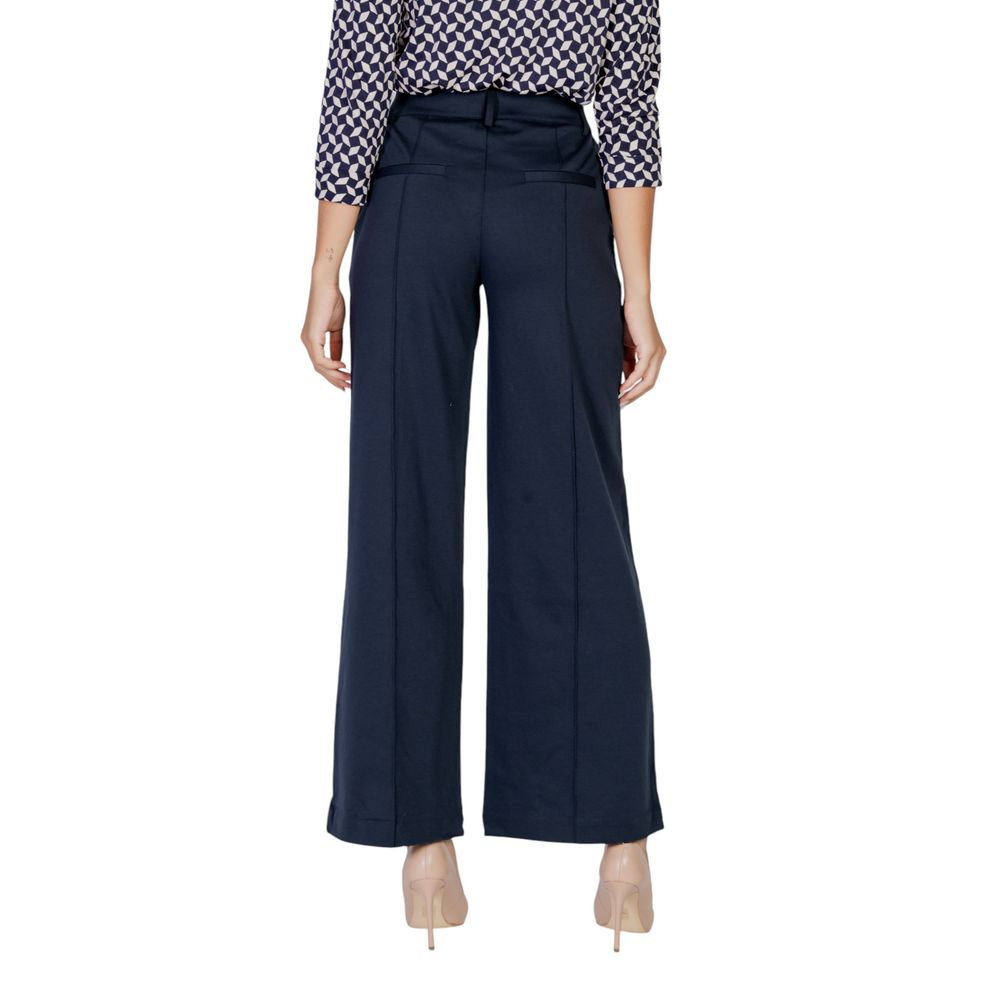 ICHI Blue Polyester Pant ICHI