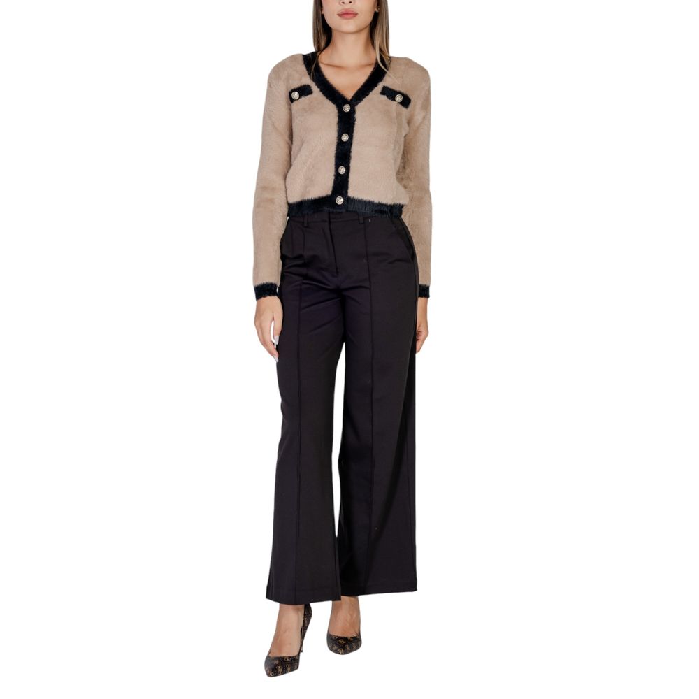 ICHI Black Polyester Pant ICHI
