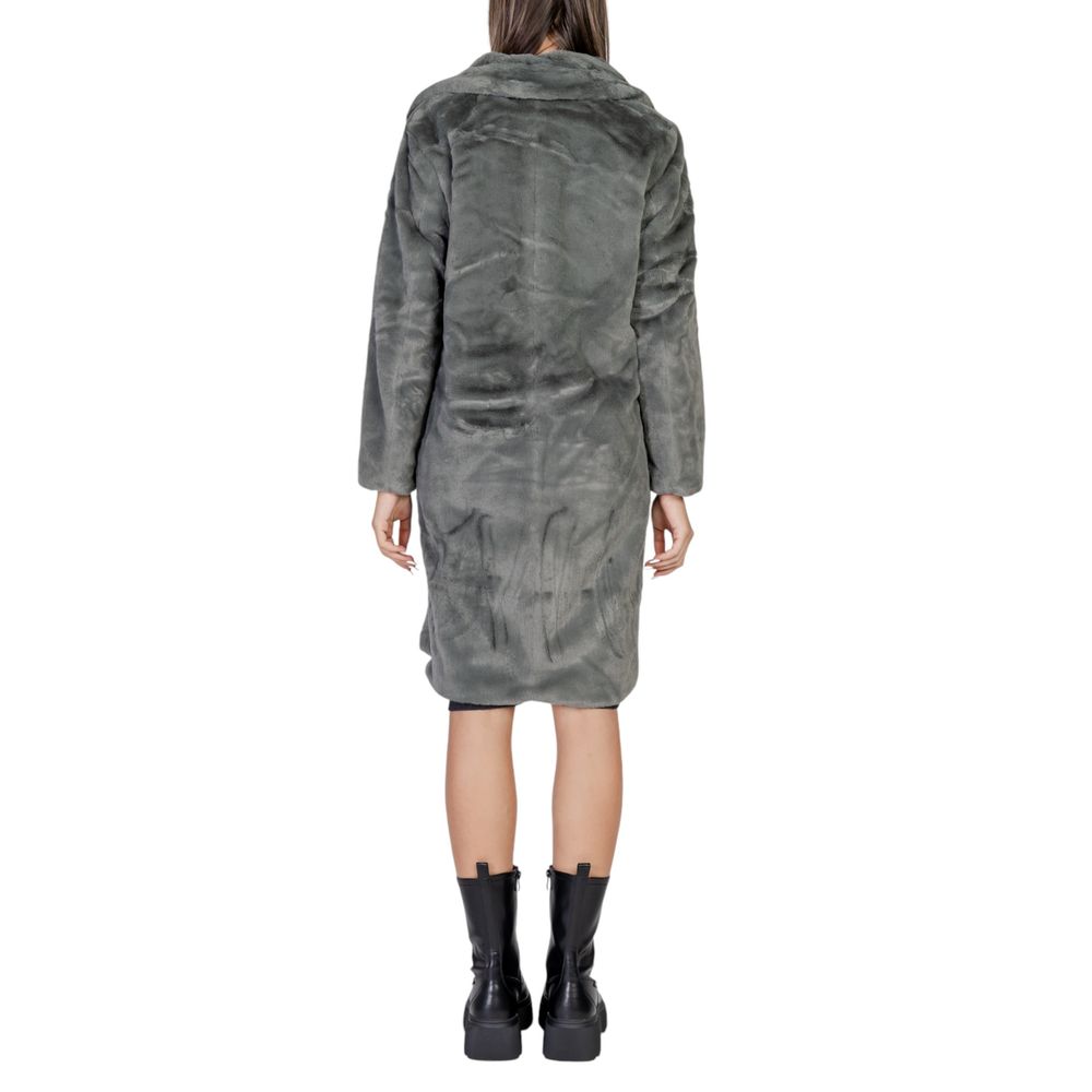 ICHI Black Polyester Jackets & Coat ICHI