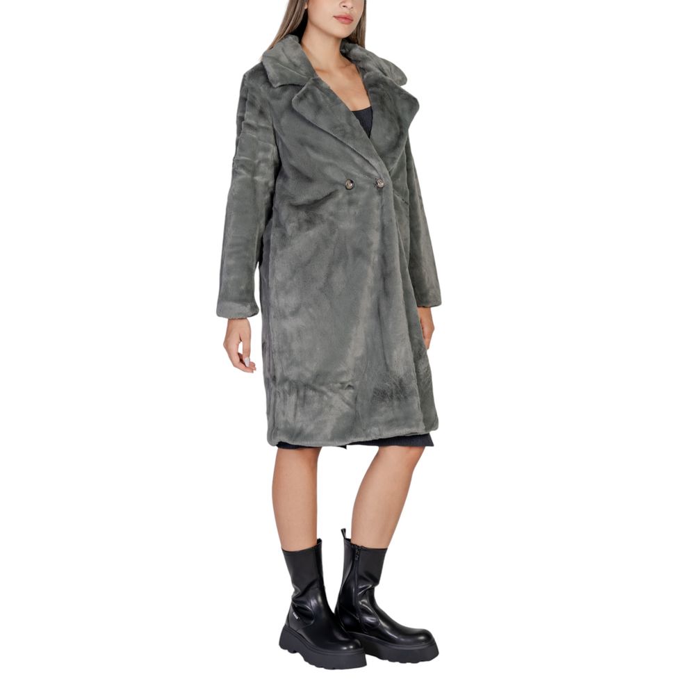 ICHI Black Polyester Jackets & Coat ICHI