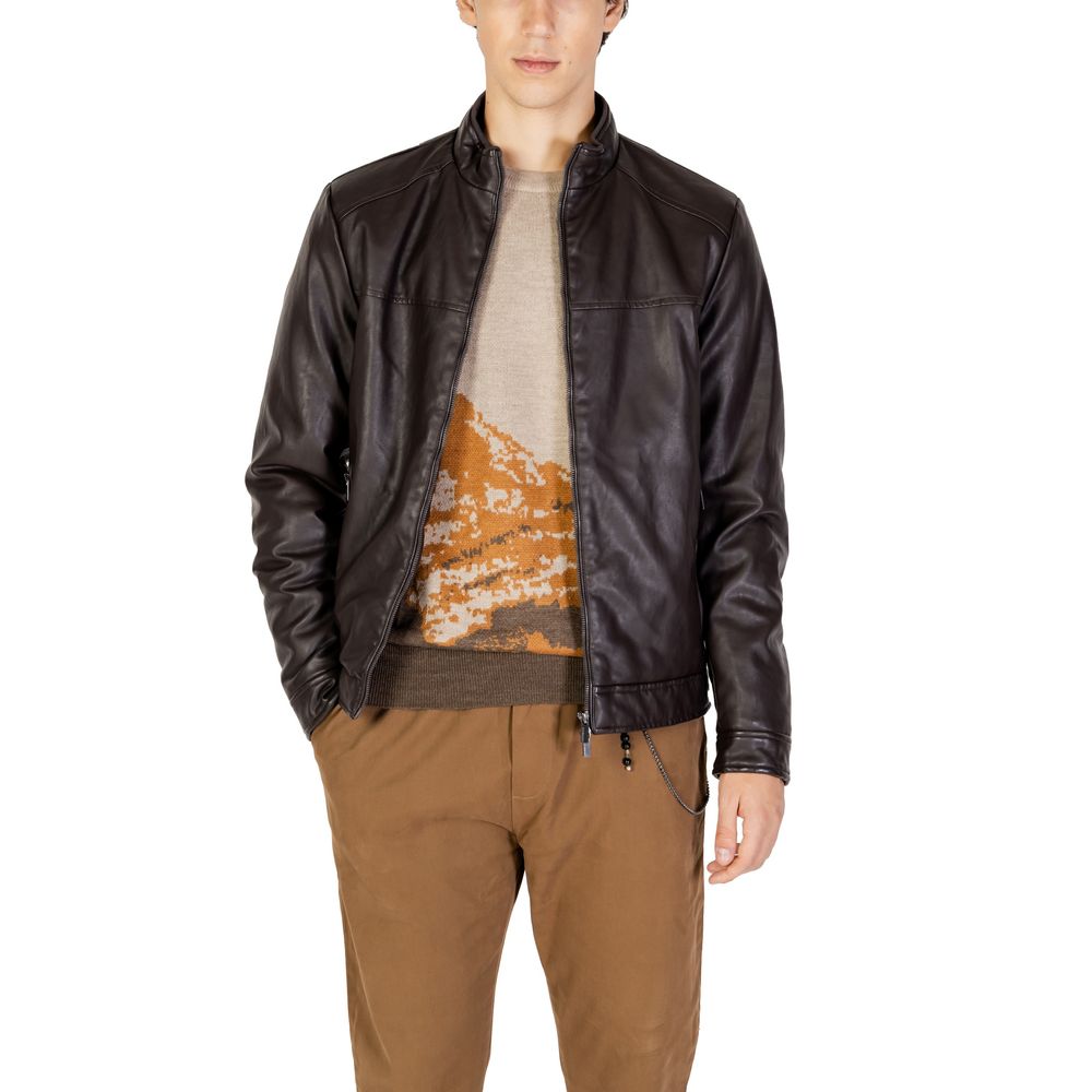 Hamaki-Ho Brown Viscose Jackets & Coat Hamaki-Ho