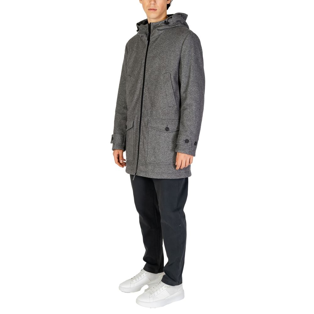 Hamaki-Ho Gray Polyester Coat Hamaki-Ho
