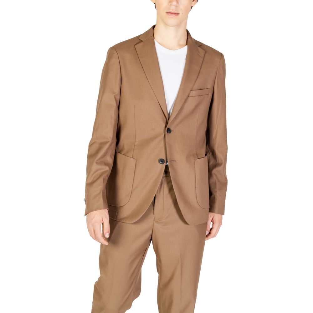 Hamaki-Ho Beige Polyester Blazer Hamaki-Ho