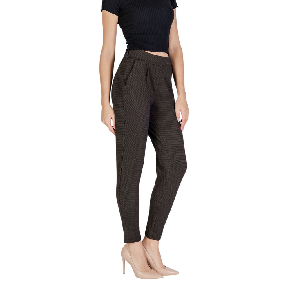 ICHI Brown Polyester Pant ICHI