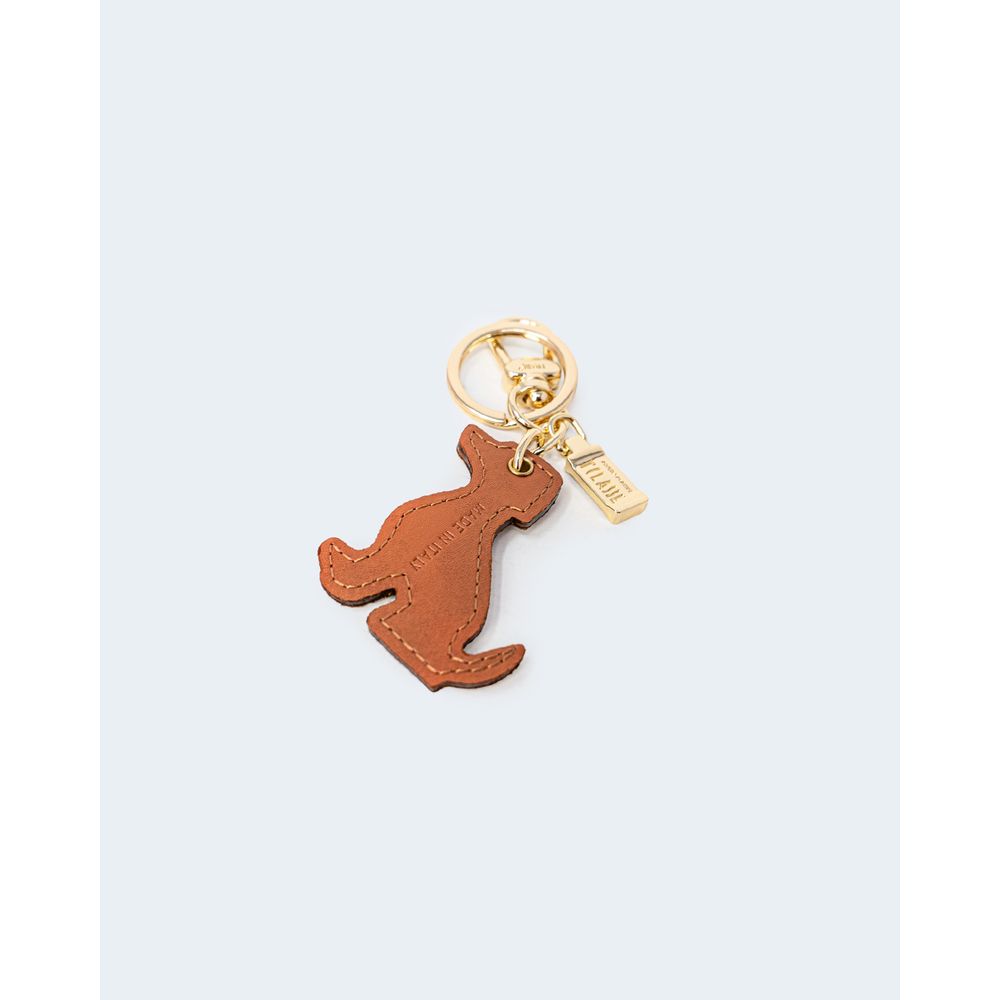 Alviero Martini Prima Classe Beige Leather Keychain Alviero Martini Prima Classe