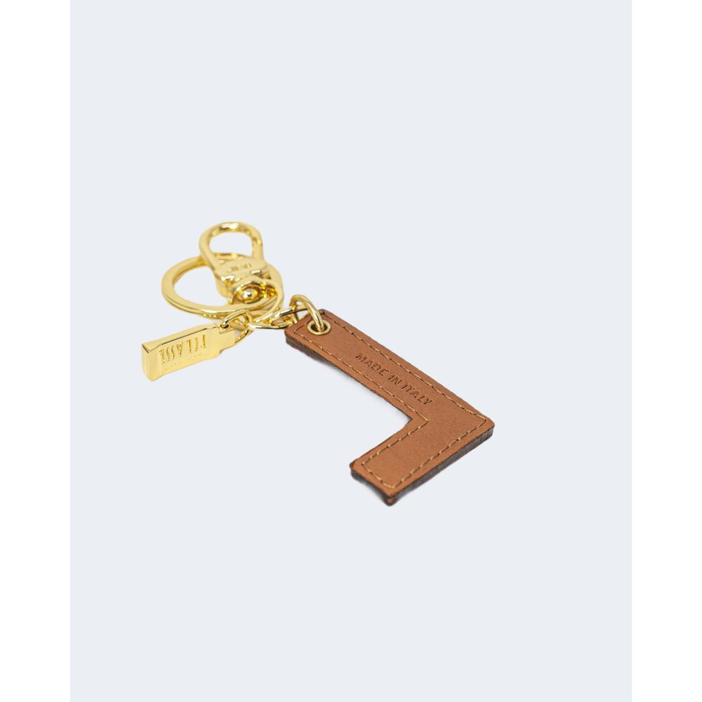 Alviero Martini Prima Classe Beige Leather Keychain Alviero Martini Prima Classe