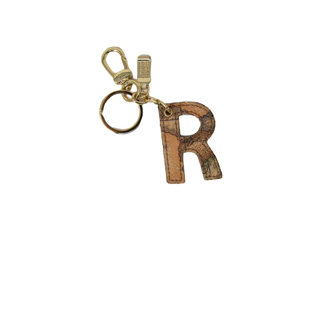 Alviero Martini Prima Classe Beige Leather Keychain Alviero Martini Prima Classe