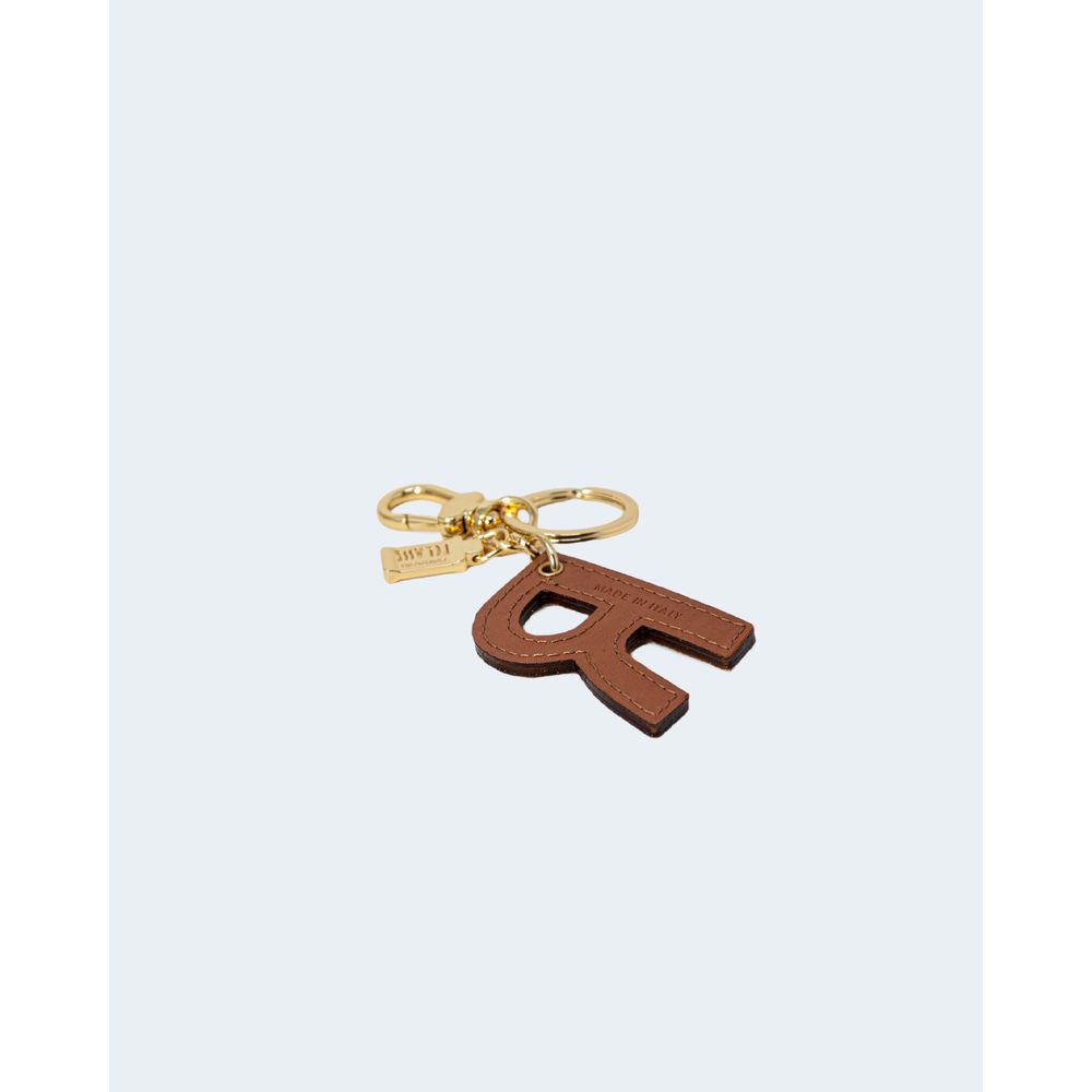 Alviero Martini Prima Classe Beige Leather Keychain Alviero Martini Prima Classe