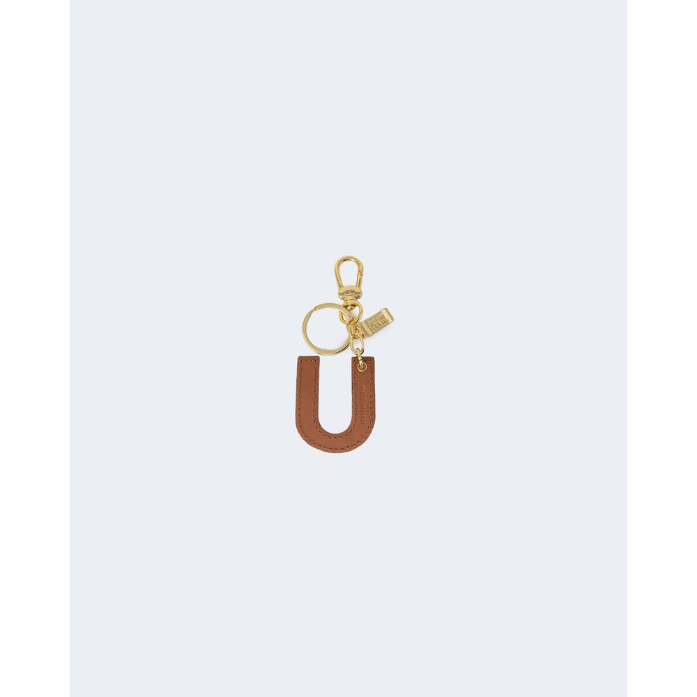 Alviero Martini Prima Classe Beige Leather Keychain Alviero Martini Prima Classe