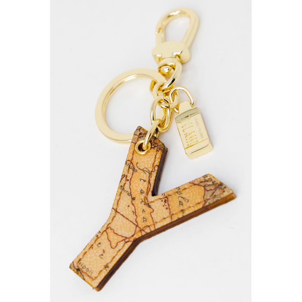 Alviero Martini Prima Classe Beige Artificial Leather Keychain Alviero Martini Prima Classe