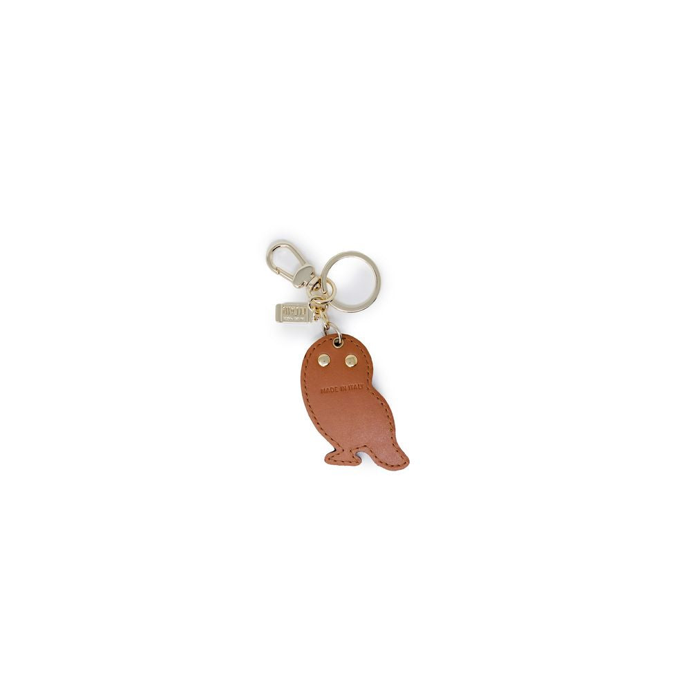 Alviero Martini Prima Classe Beige Leather Keychain Alviero Martini Prima Classe