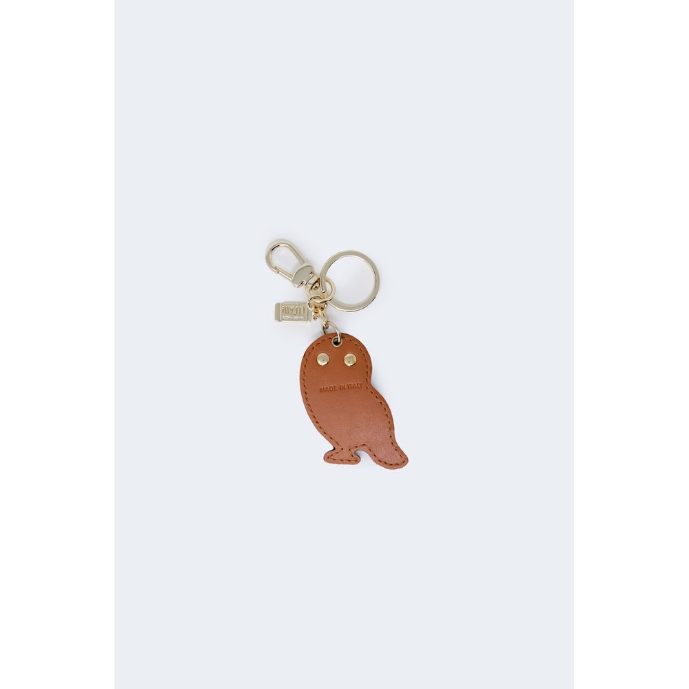 Alviero Martini Prima Classe Beige Leather Keychain Alviero Martini Prima Classe