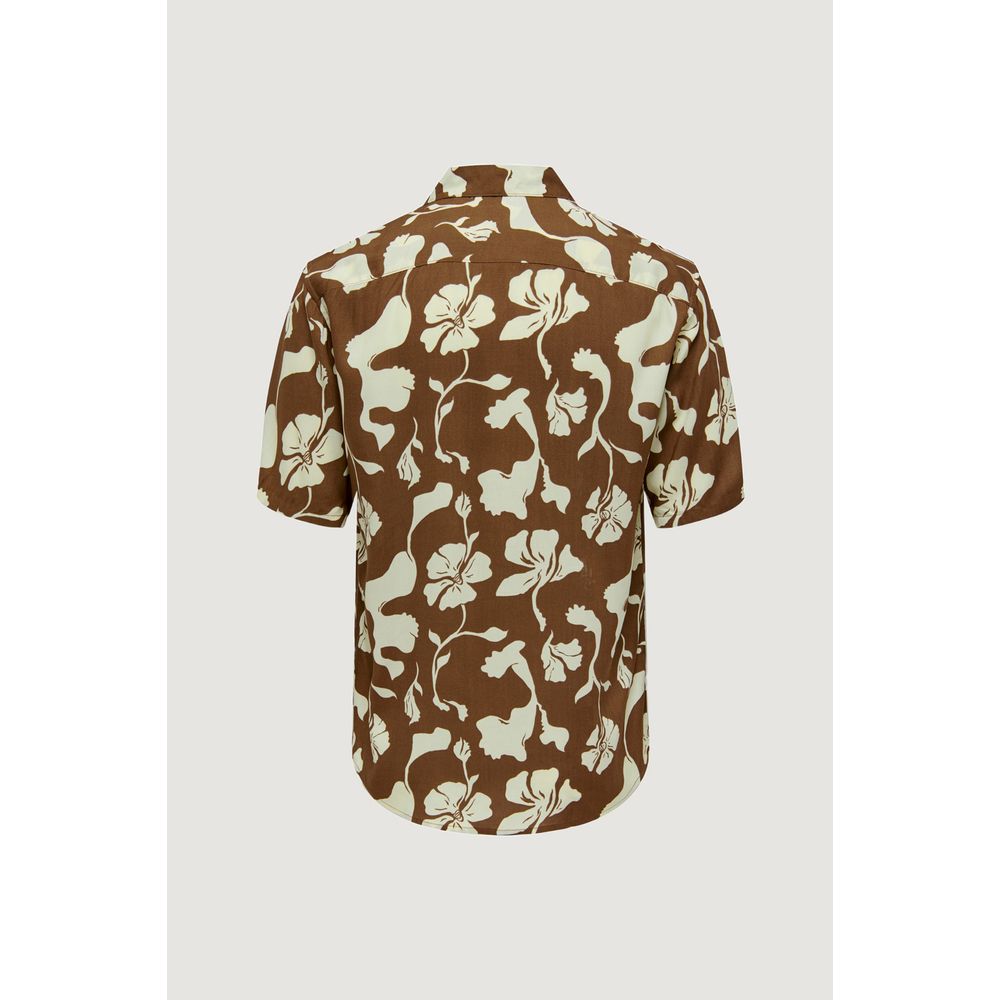 Only & Sons Brown Viscose Shortsleeve Only & Sons