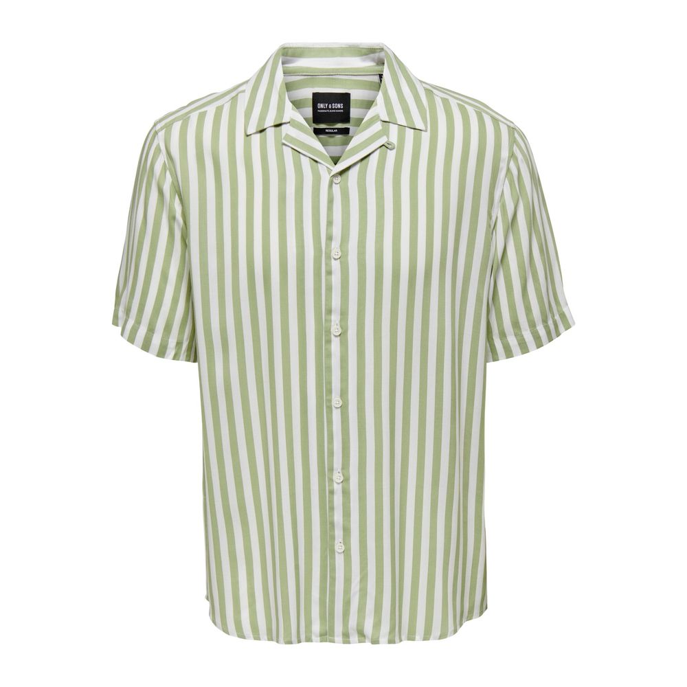 Only & Sons Green Viscose Shortsleeve Only & Sons