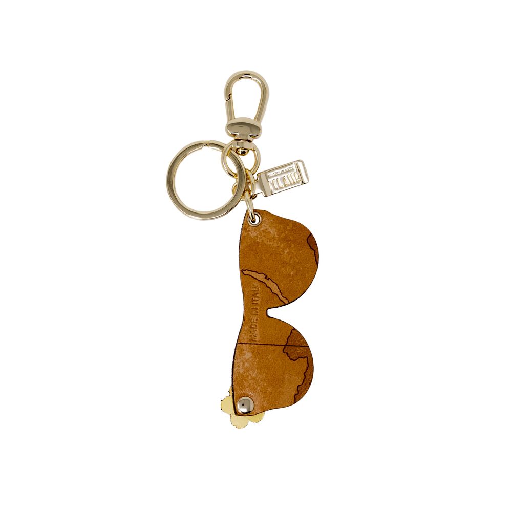 Alviero Martini Prima Classe Beige Leather Keychain Alviero Martini Prima Classe