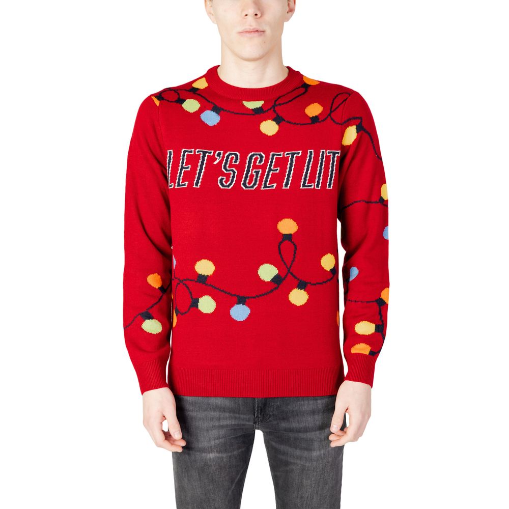 Only & Sons Red Marabou Sweater Only & Sons