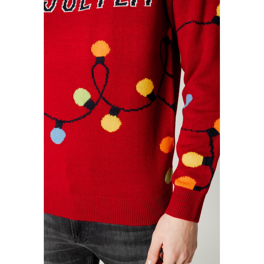Only & Sons Red Marabou Sweater Only & Sons