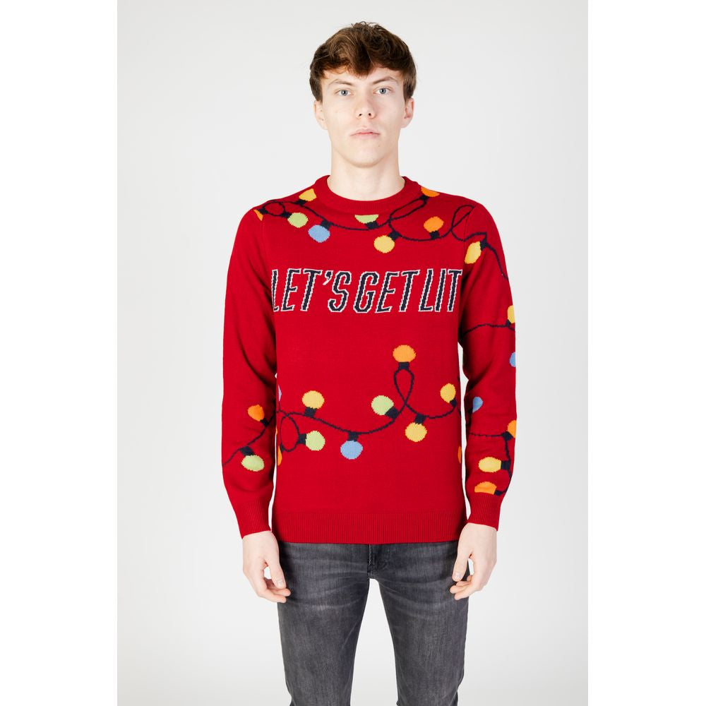 Only & Sons Red Marabou Sweater Only & Sons