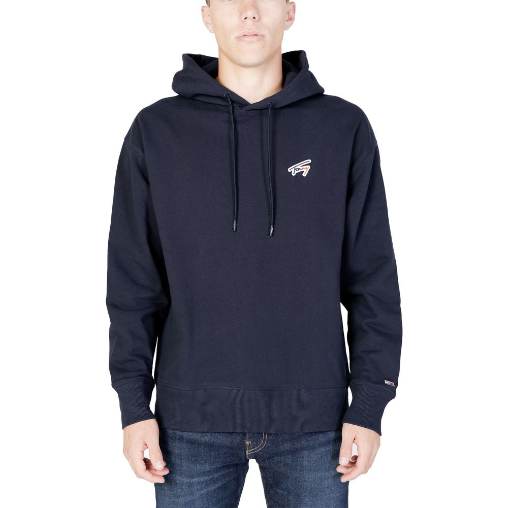 Tommy Hilfiger Jeans Blue Cotton Hoody Tommy Hilfiger Jeans