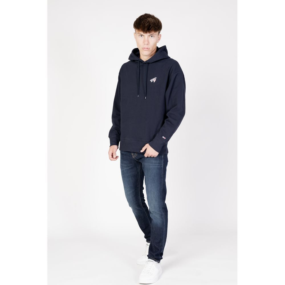 Tommy Hilfiger Jeans Blue Cotton Hoody Tommy Hilfiger Jeans