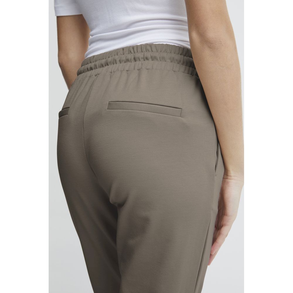 ICHI Beige Polyester Pant ICHI