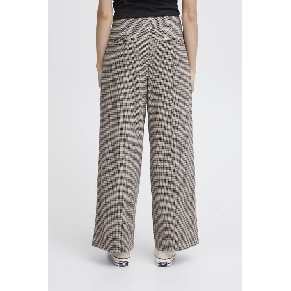 ICHI Beige Polyester Pant ICHI