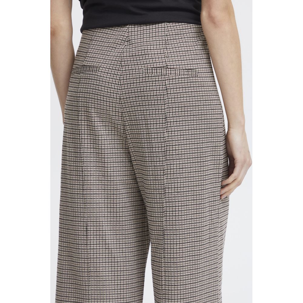 ICHI Beige Polyester Pant ICHI
