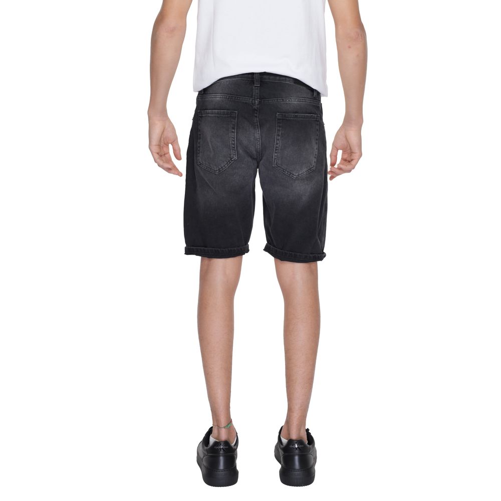 Antony Morato Black Cotton Bermuda Antony Morato