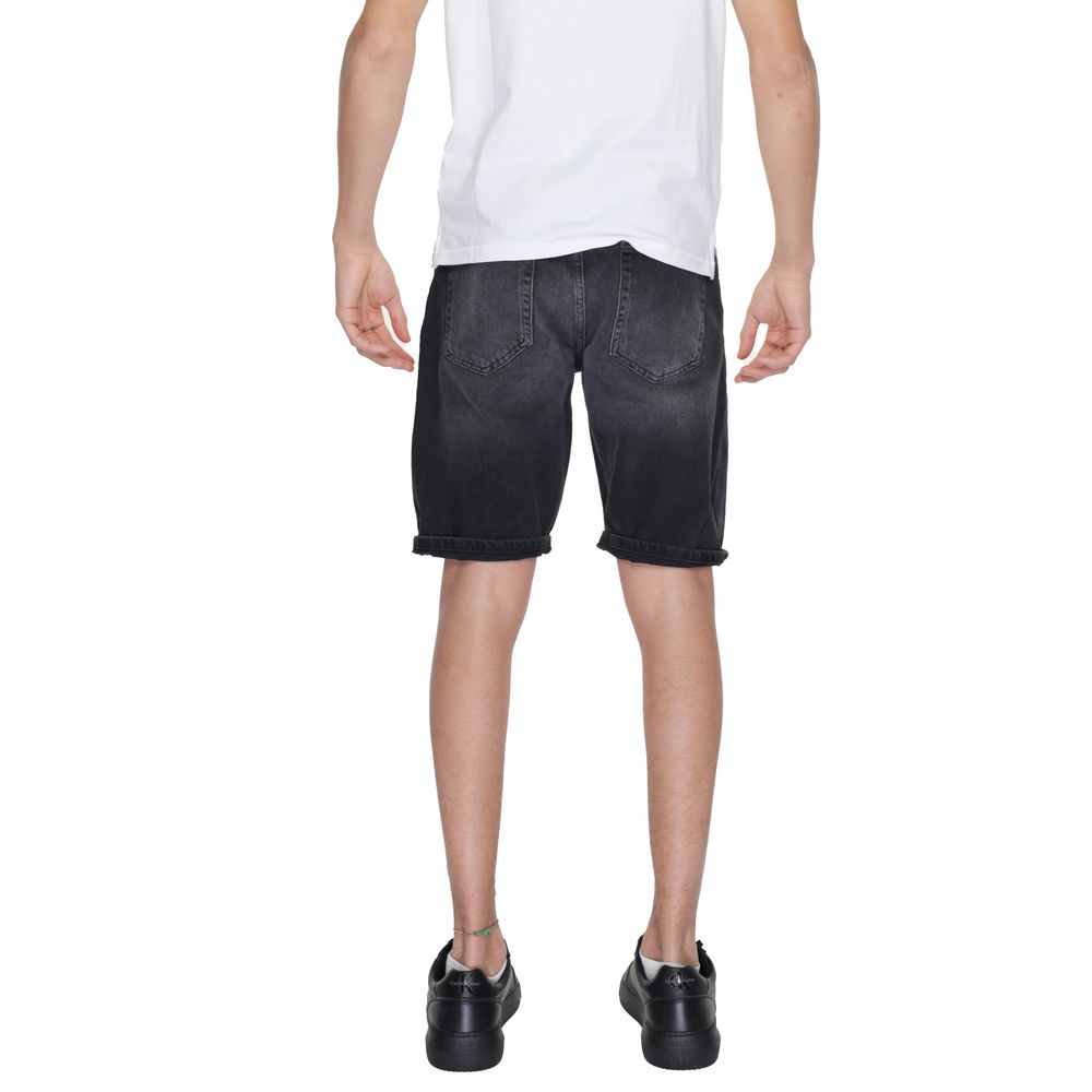 Antony Morato Black Cotton Bermuda Antony Morato