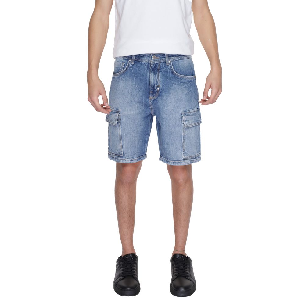 Antony Morato Blue Cotton Bermuda Antony Morato