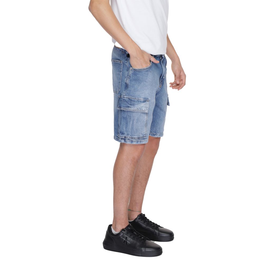 Antony Morato Blue Cotton Bermuda Antony Morato