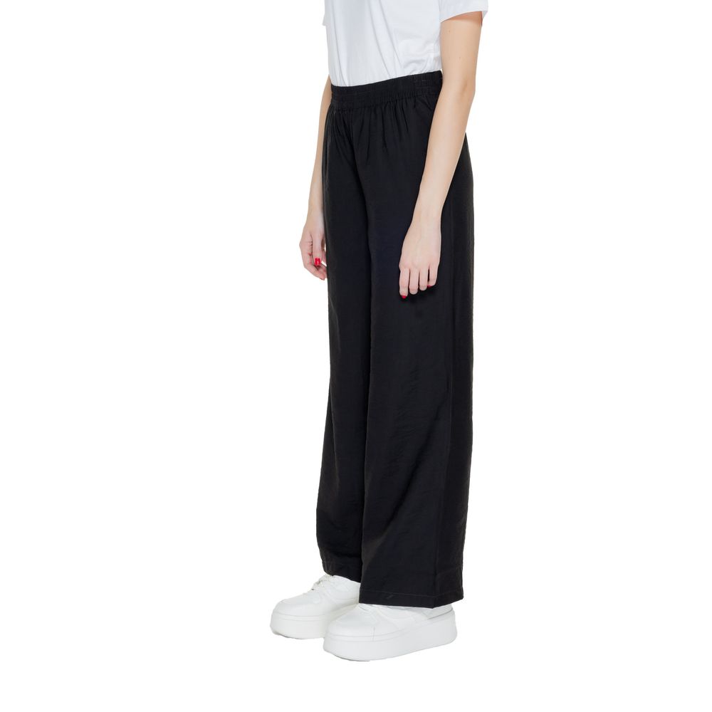 Jacqueline De Yong Black Viscose Pant Jacqueline De Yong