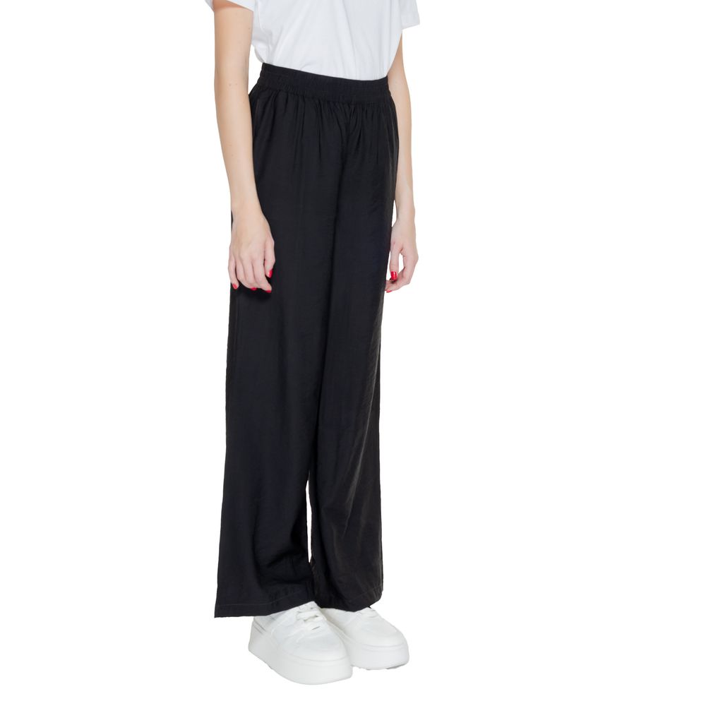 Jacqueline De Yong Black Viscose Pant Jacqueline De Yong