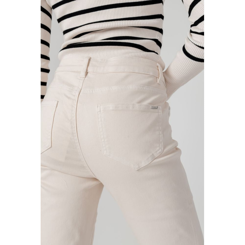 Morgan De Toi Beige Cotton Pant Morgan De Toi