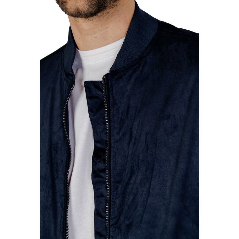 Hamaki-Ho Blue Polyester Jackets & Coat Hamaki-Ho