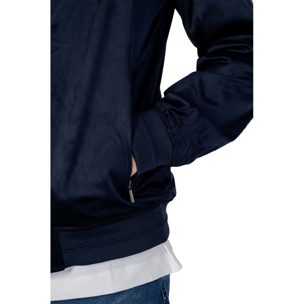 Hamaki-Ho Blue Polyester Jackets & Coat Hamaki-Ho